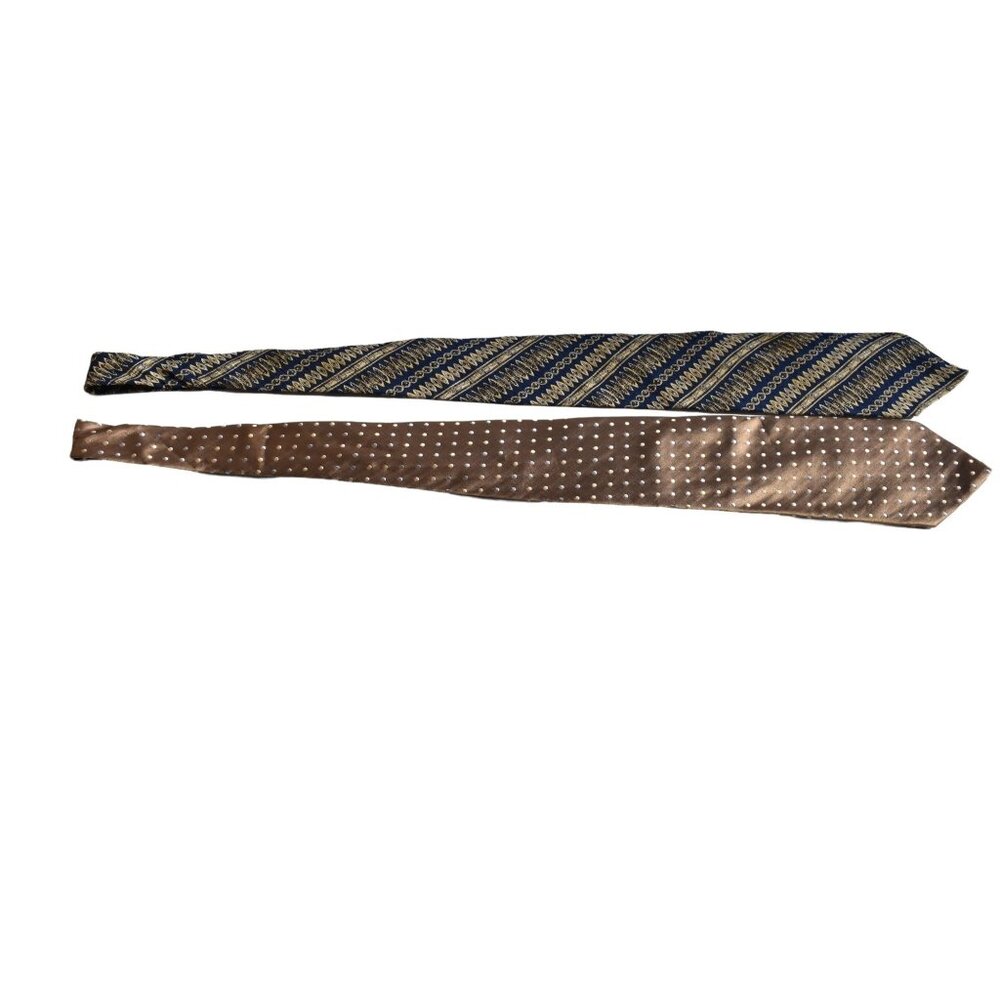 2 Men's Claiborne Hand Made Silk Ties